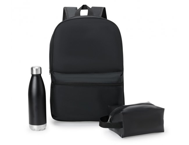 Conj. Mochila, Necessaire E Garrafa - 3 Pçs KT-90322