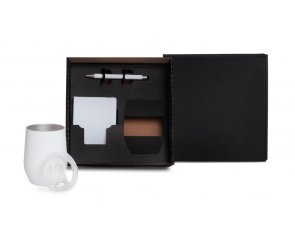 Kit Copo T�rmico E Acess�rios - Branco - 3 P�s KT-90333