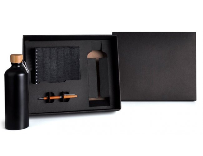 Kit Garrafa, Caderno E Caneta - 3 P�s KT-90285