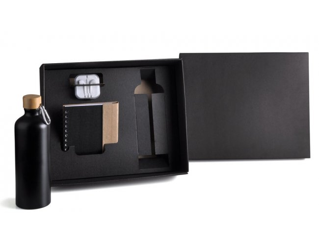 Kit Garrafa, Caderno E Fone - 4 P�s KT-90284