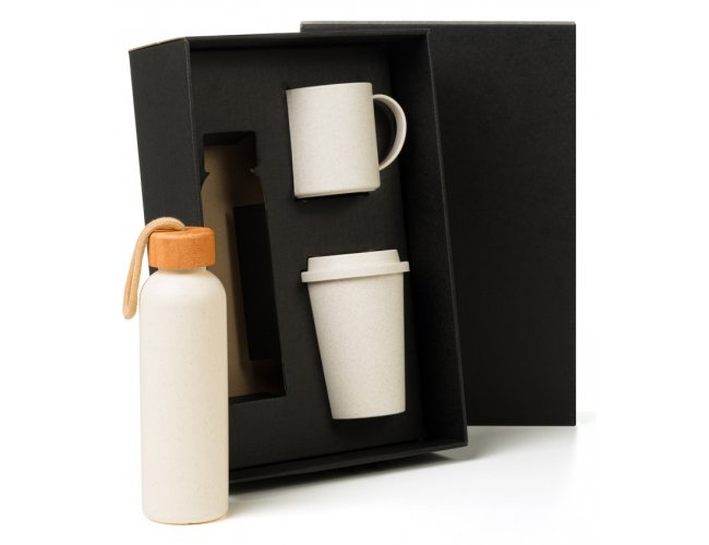 Kit Garrafa, Copo E Caneca - 3 Pçs KT-90542