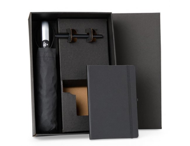 Kit Guarda-Chuva, Caderno E Caneta - 3 Pçs KT-90409