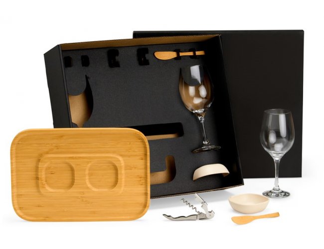 Kit Petisco E Vinho - 8 Pçs KT-90471