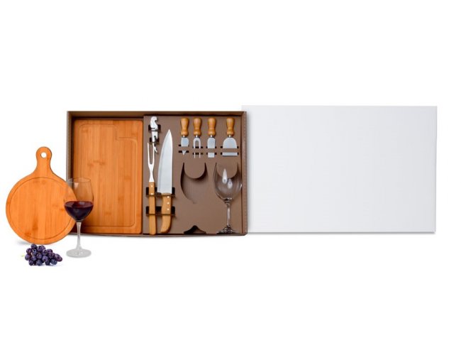 Kit Queijo, Churrasco E Vinho- 11 P�s KT-9027Q-BCO