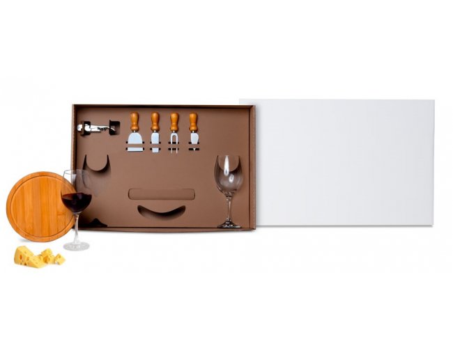 Kit Queijo E Vinho - 8 P�s KT-90003-BCO