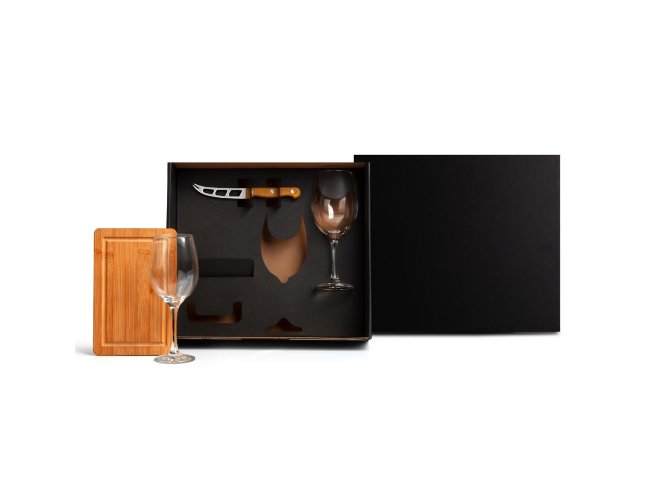 Kit Queijo E Vinho 4 Peças (KT-90394)